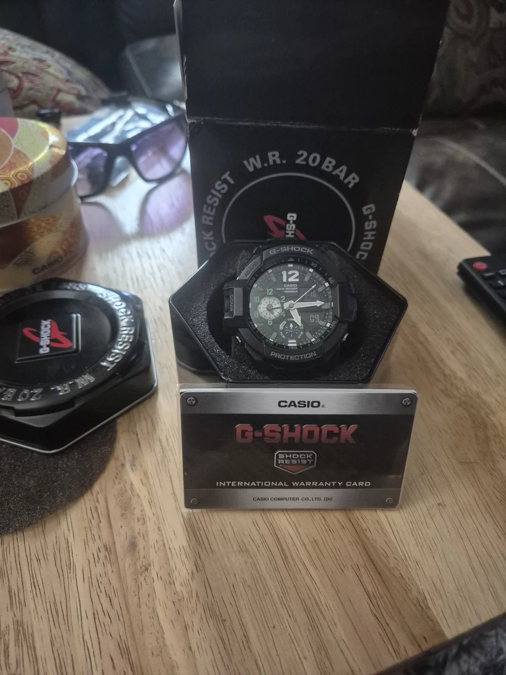 Casio G-Shock Black Watch with Green Highlights,this is A Gravity Master Ga-1100